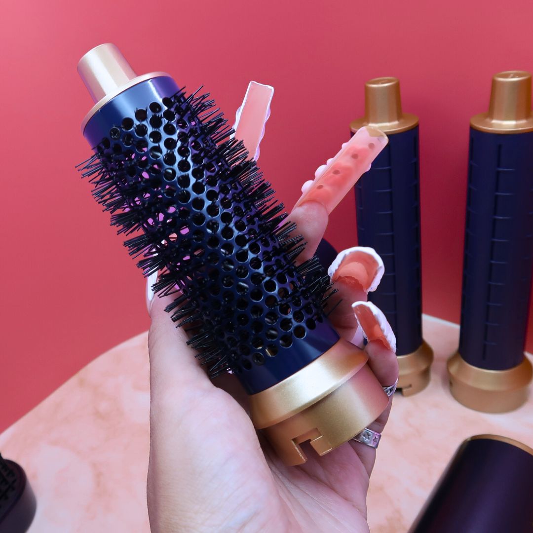 💇‍♀️ Set Coiffure 5-en-1 "AirGlam" – Sèche, Lisse, Boucle & Volume