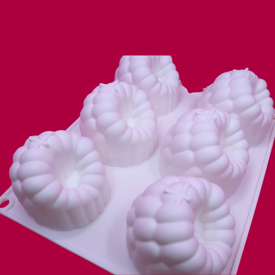 🍰 Moule Silicone Trompe-l'œil Framboise – Set 6 pièces