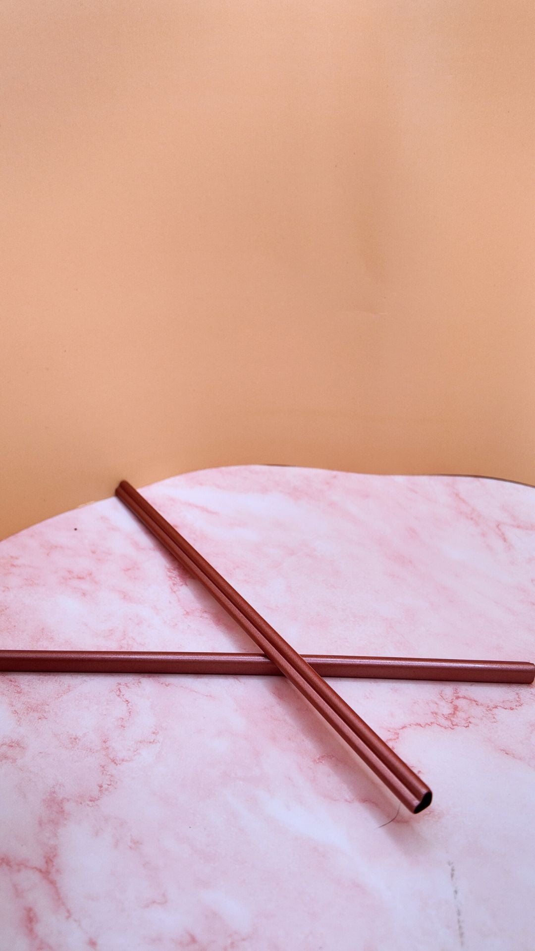 💗 Lot de 2 Pailles Cœur — Édition Pink Metal