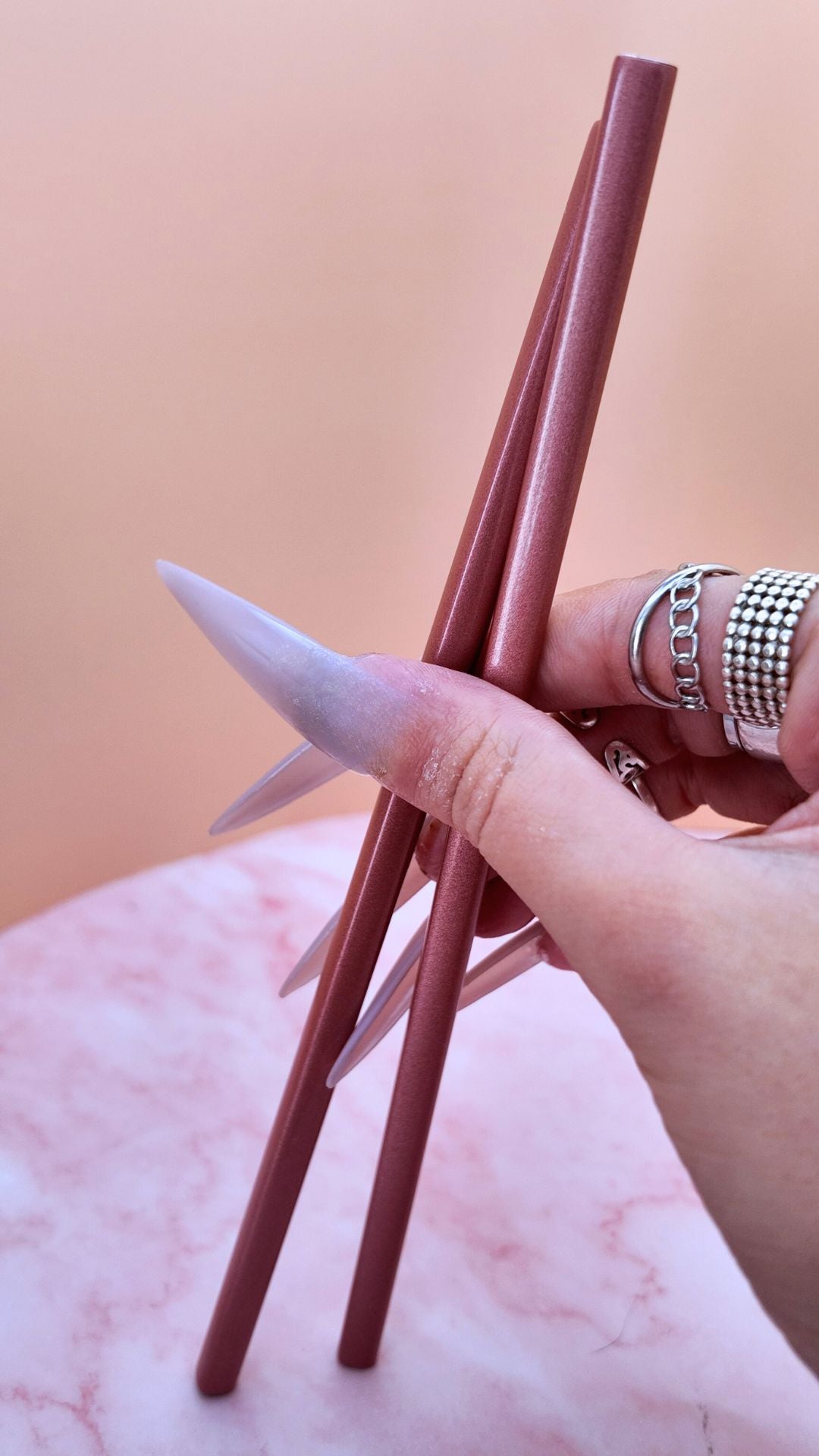 💗 Lot de 2 Pailles Cœur — Édition Pink Metal