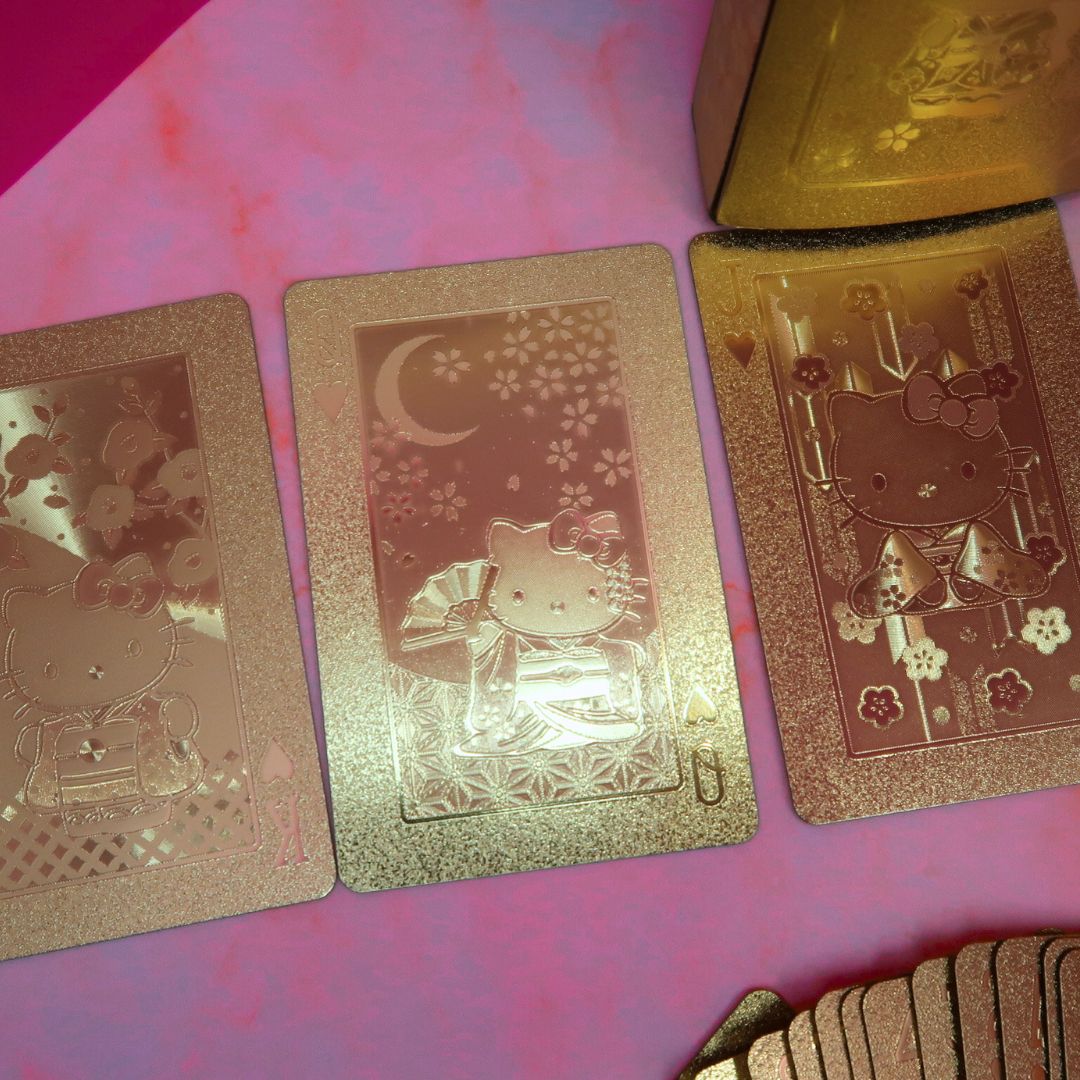 ✨ Cartes Gold Collector – Édition Hello Kitty & Rose Mystique