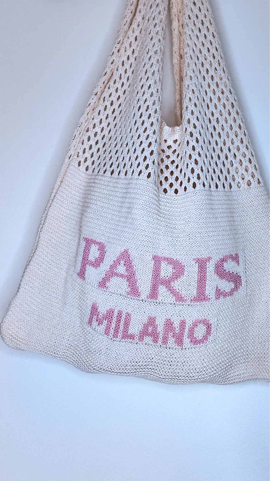 🧶 Sac en Crochet « Paris Milano » — Édition Pink Vibes