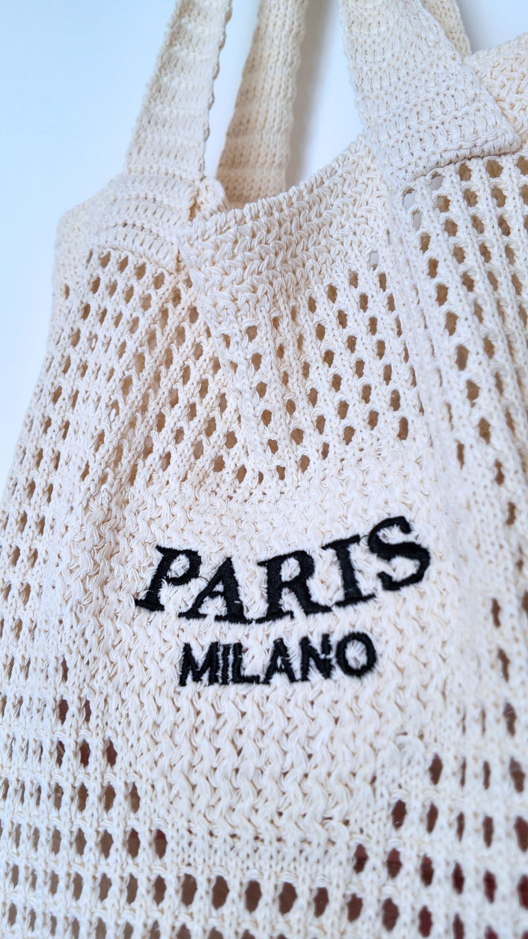 🧶 Sac en Crochet « Paris Milano » — Édition Summer Chic