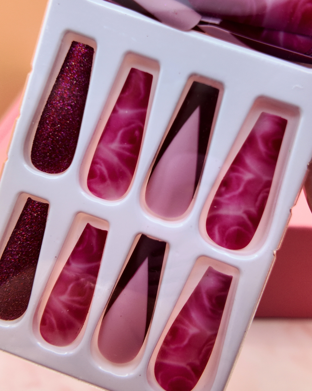 Velvet Wine – Press On Nails ❤️‍🔥