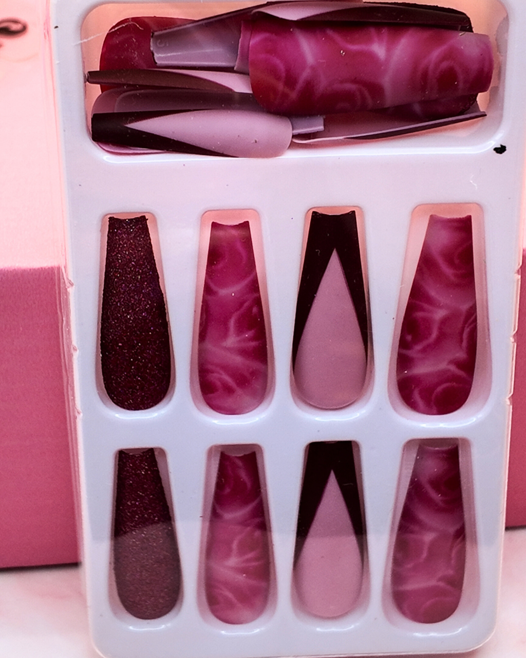 Velvet Wine – Press On Nails ❤️‍🔥