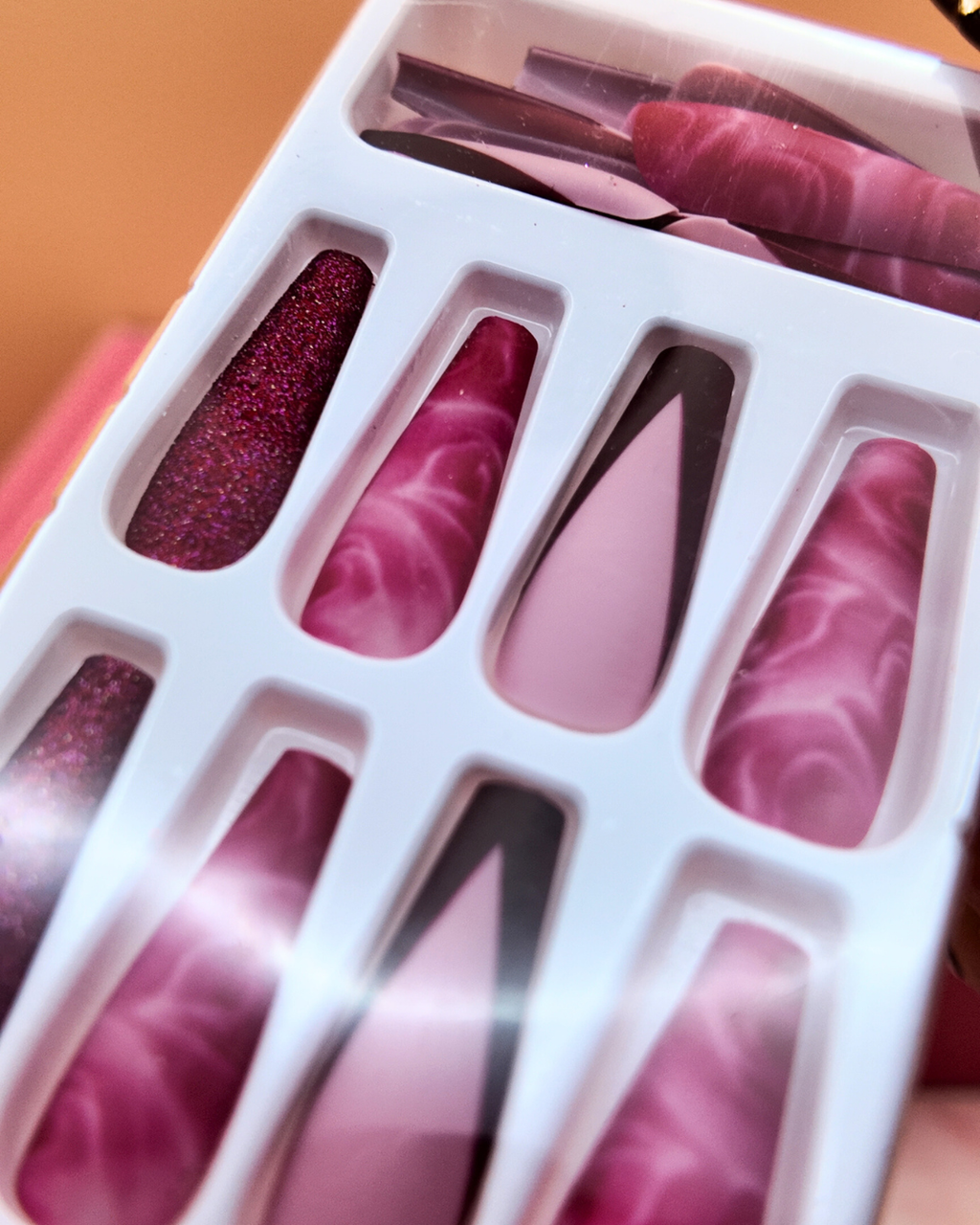 Velvet Wine – Press On Nails ❤️‍🔥