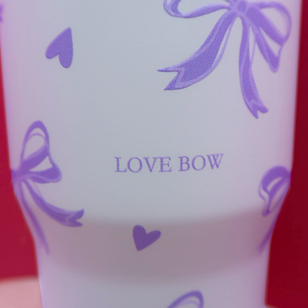 🎀 Tumbler "Love Bow" – 1L Isotherme avec Anse & Couvercle Hermétique
