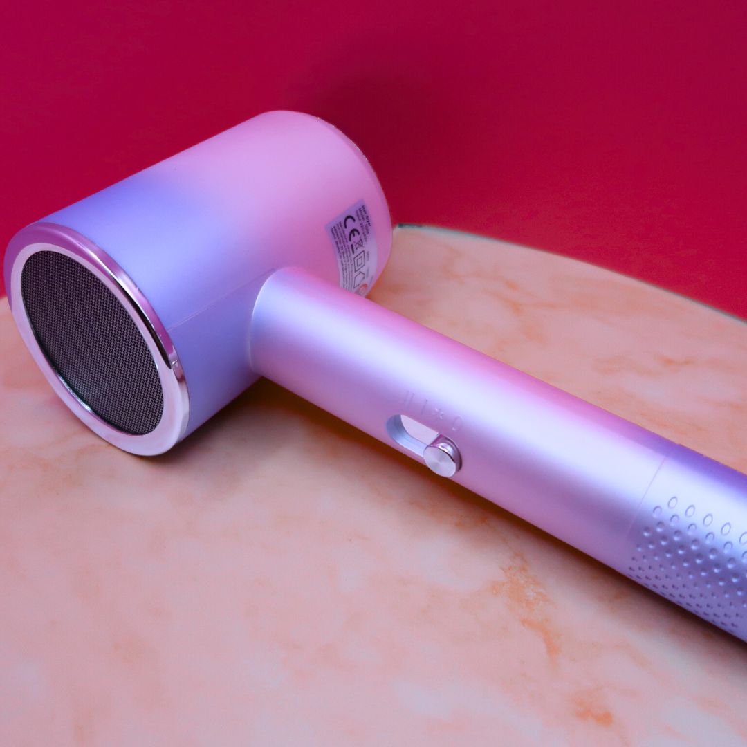 💋 Sèche-cheveux ionique compact – Dégradé Rose / Violet Nuit