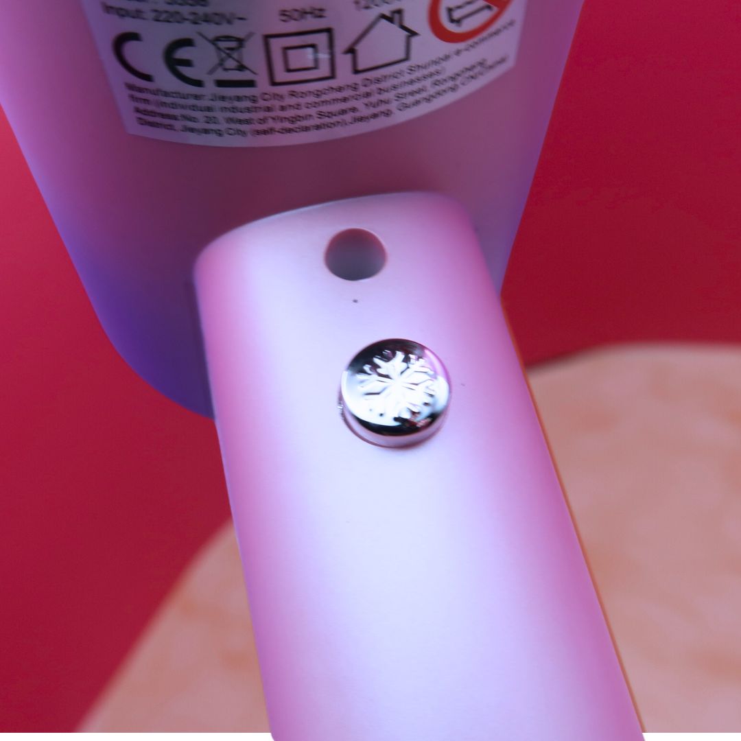 💋 Sèche-cheveux ionique compact – Dégradé Rose / Violet Nuit