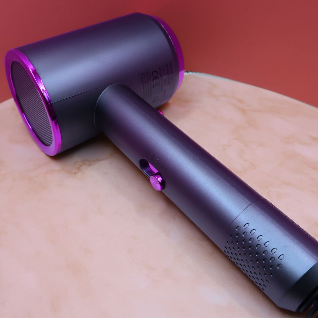 💋 Sèche-cheveux ionique compact – Dégradé Rose / Violet Nuit