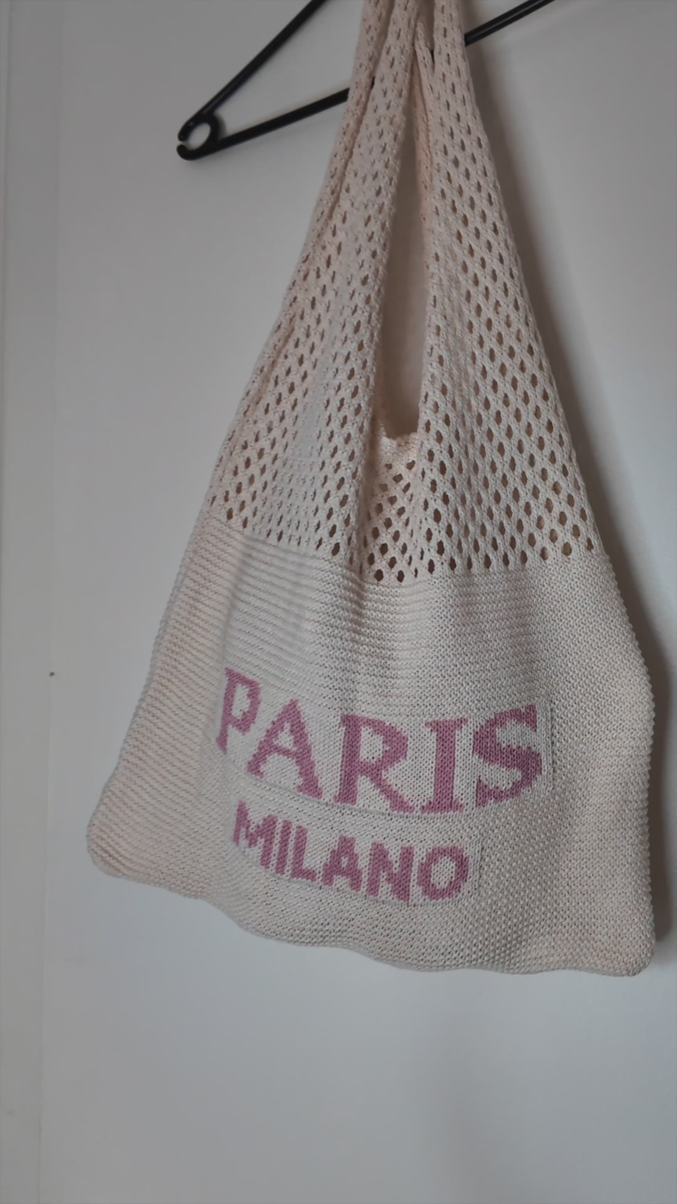 🧶 Sac en Crochet « Paris Milano » — Édition Pink Vibes
