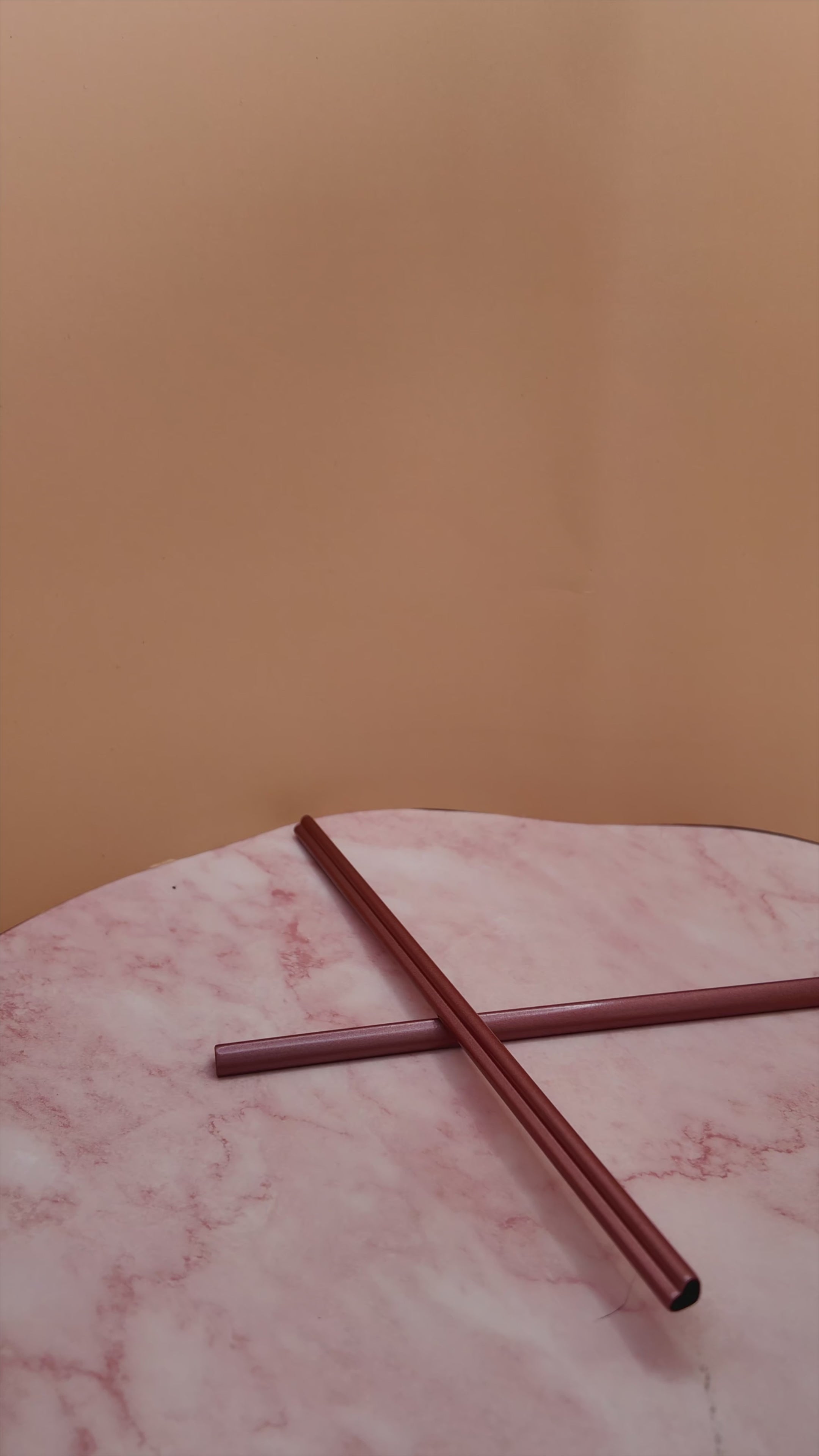 💗 Lot de 2 Pailles Cœur — Édition Pink Metal